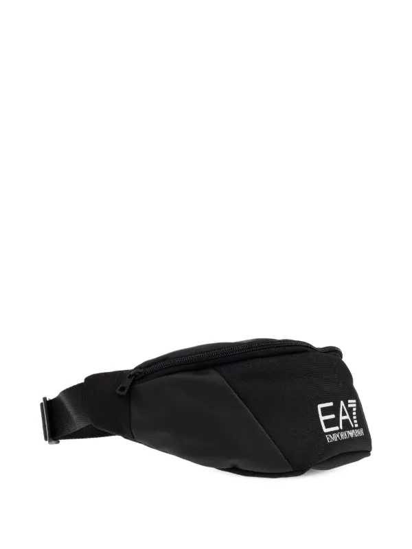 Ea7 Emporio Armani Panelled logo-detail Belt Bag | Black | FARFETCH