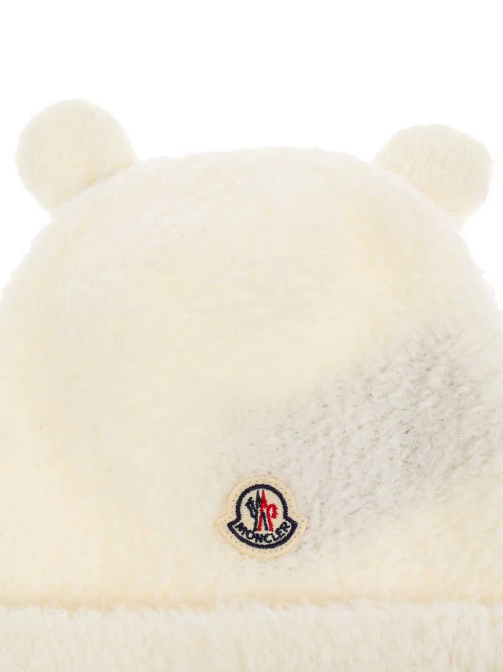 Moncler Enfant Wollen muts met oordetail Wit