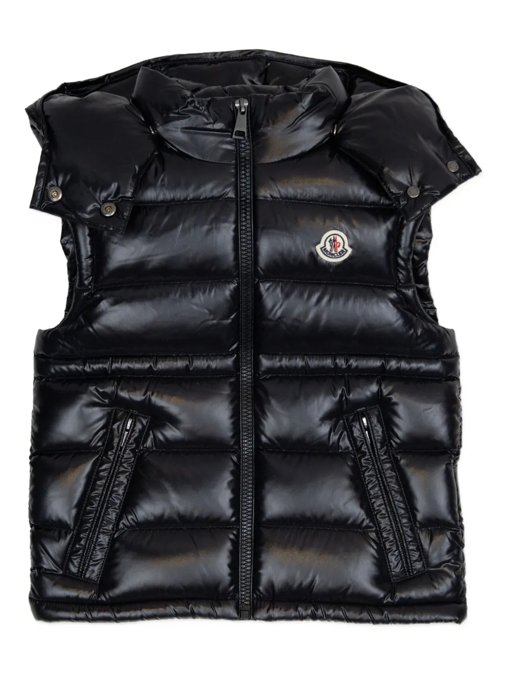 Moncler Enfant Ania bodywarmer met capuchon Zwart