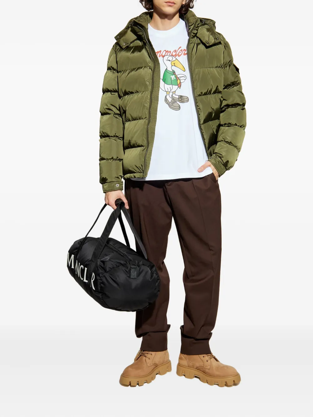Moncler T-shirt met vogelprint Wit