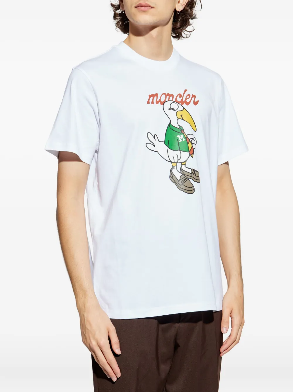 Moncler T-shirt met vogelprint Wit