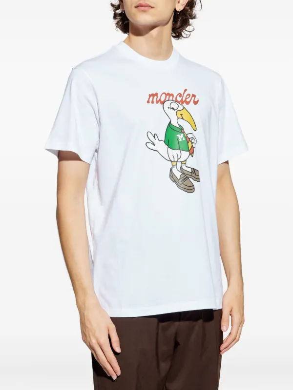 Moncler バードプリント Tシャツ | ホワイト | FARFETCH JP