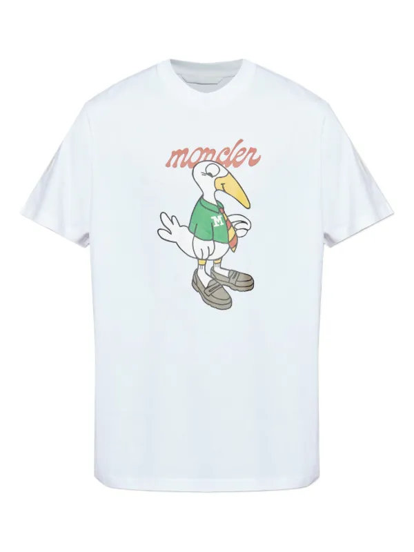 Moncler バードプリント Tシャツ | ホワイト | FARFETCH JP