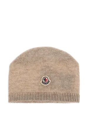 Moncler Enfant logo-patch Beanie | Purple | FARFETCH GE
