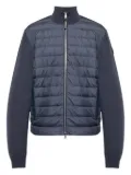 Moncler quilted knit panelled cardigan - Blue