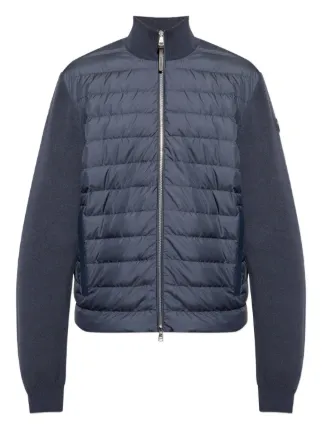 Moncler Cardigan De Tricô Com Recortes | Azul | FARFETCH BR