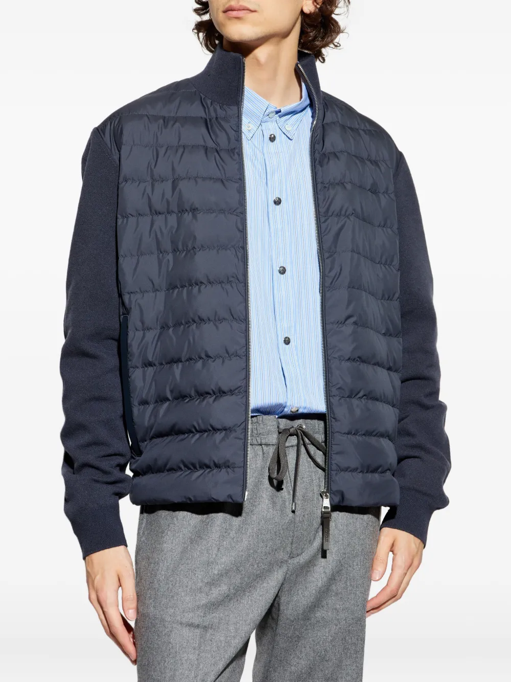 Moncler Gewatteerd vest met vlakken Blauw