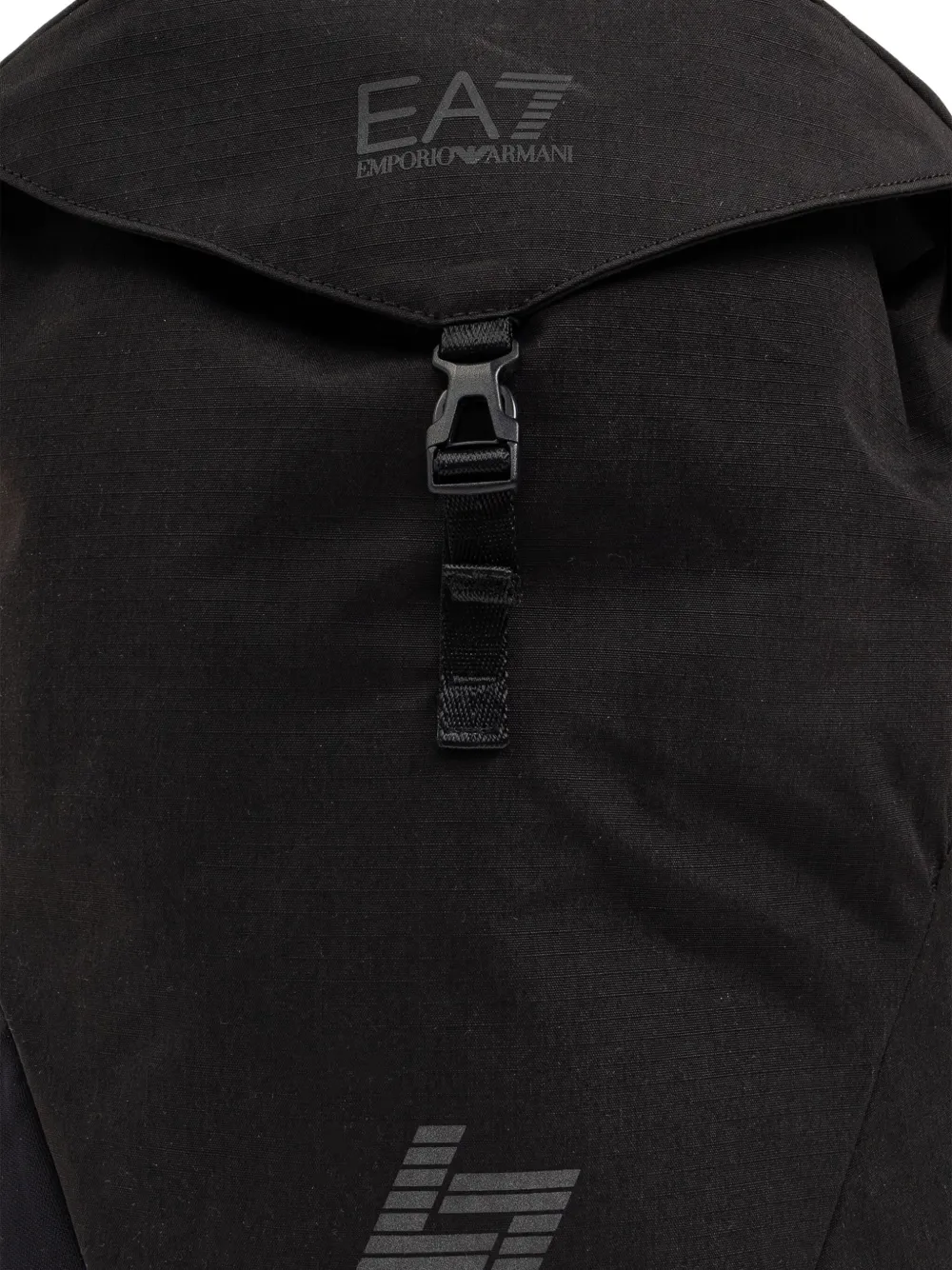 Ea7 Emporio Armani Rugzak met logodetail en gespomslag Zwart