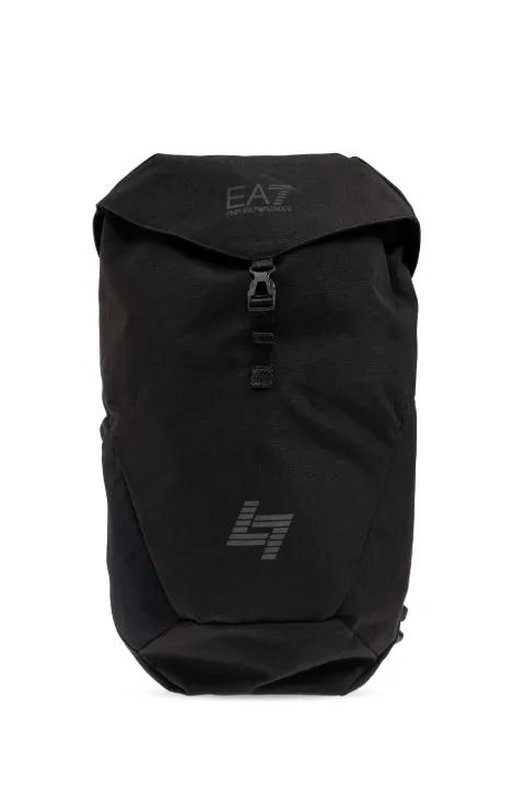 Ea7 Emporio Armani logo-detail buckle-flap backpack