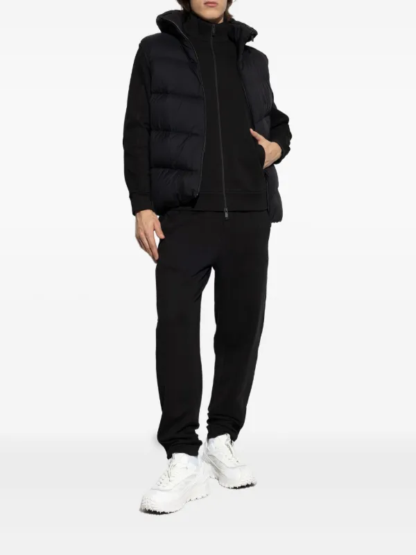 MONCLER　フーデッドベスト Moncler キルティング フーデッドベスト | ブラック | FARFETCH JP