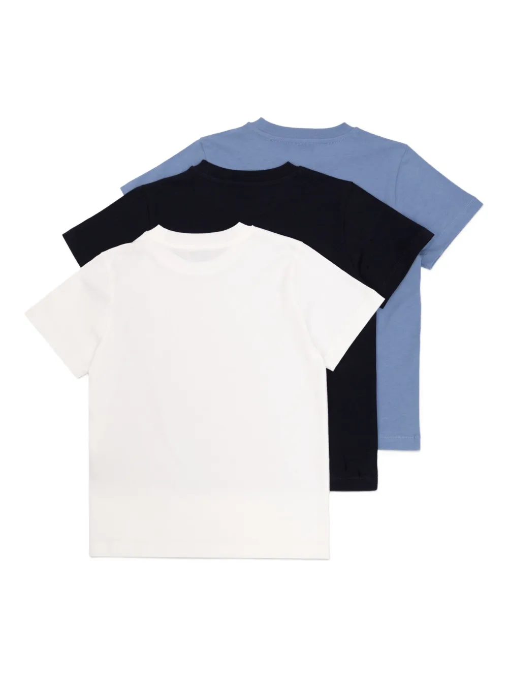 Moncler Enfant Drie T-shirts met logopatch Zwart