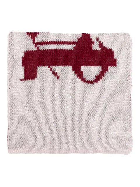Palm Angels Kids logo-embroidered scarf