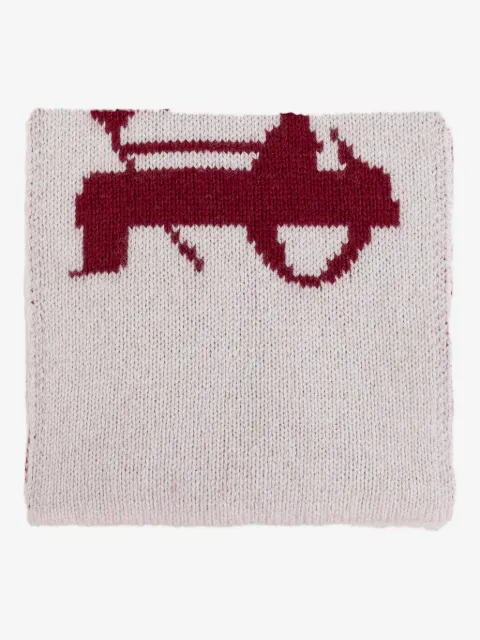 Palm Angels Kids Sciarpa con logo ricamato