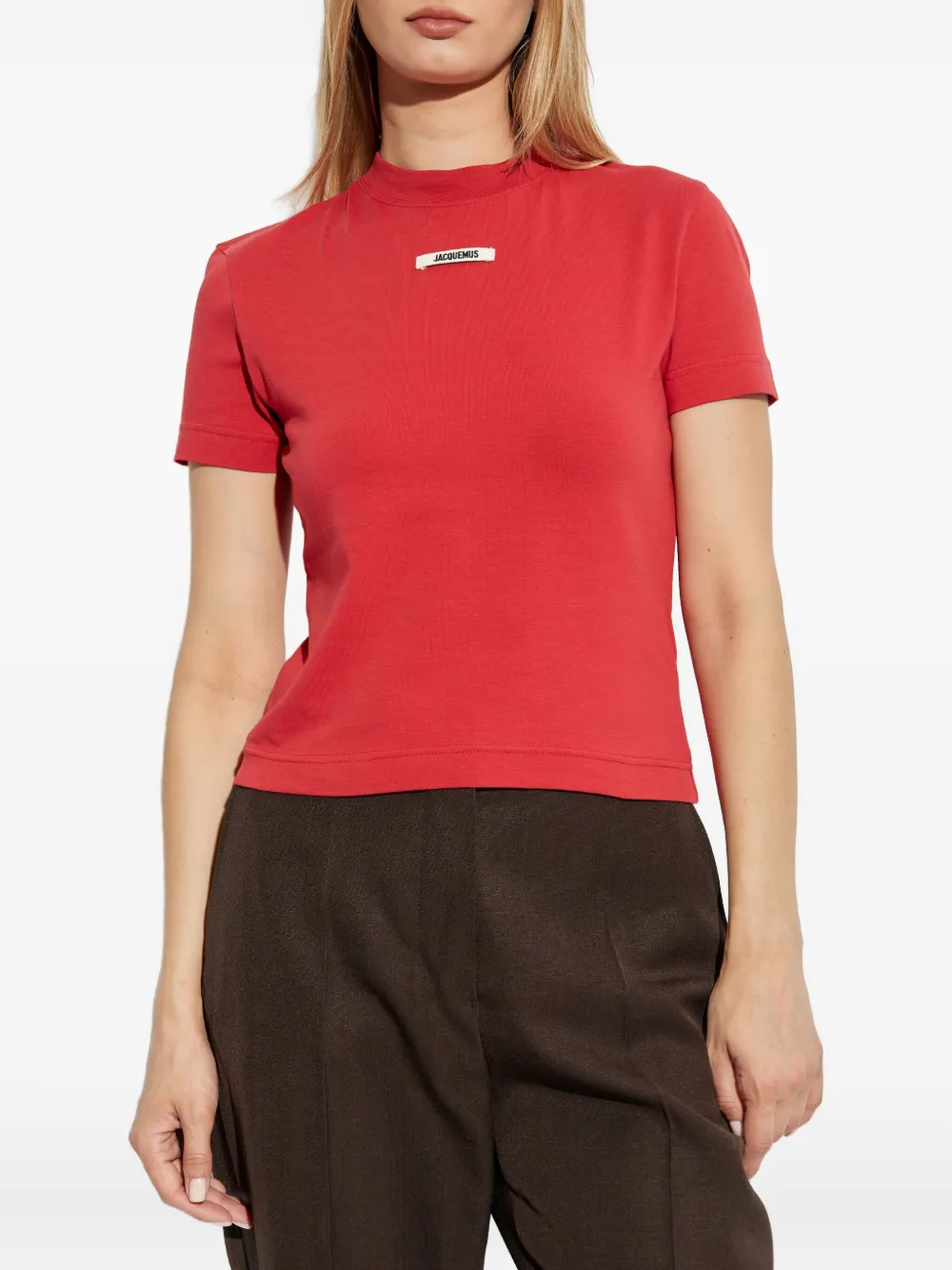 Jacquemus T-shirt met logo Rood