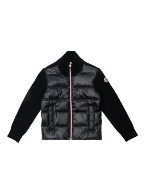 Moncler Enfant quilted panelled cardigan