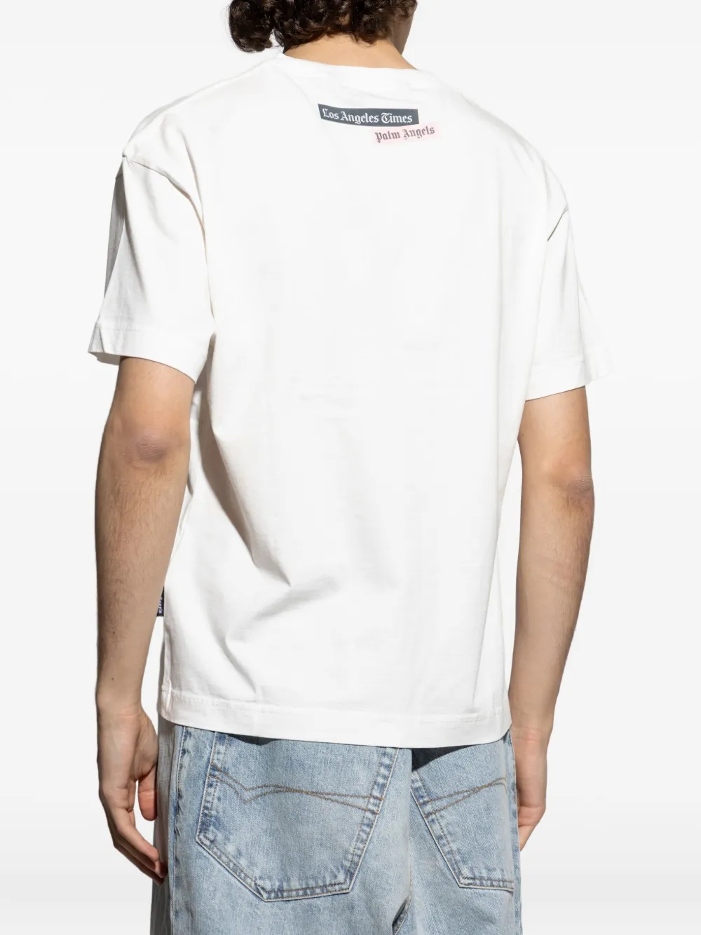Palm Angels T-shirt met grafische print 0384 WHITE