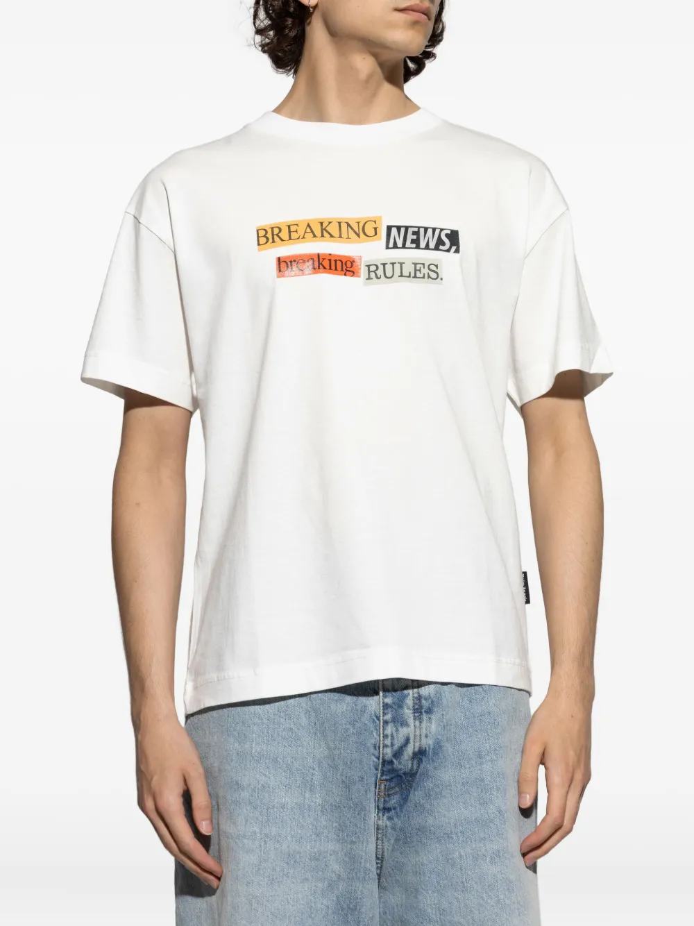 Palm Angels T-shirt met grafische print 0384 WHITE
