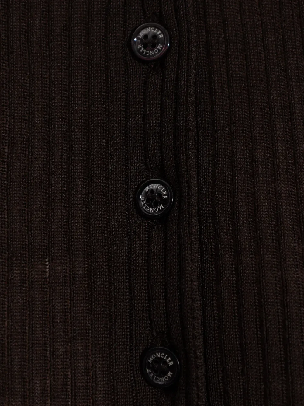 Moncler Geribbelde polotop Bruin
