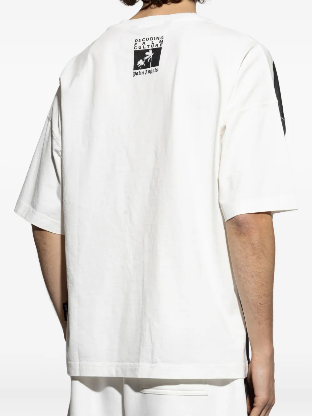 Palm Angels T-shirt met palmprint Zwart
