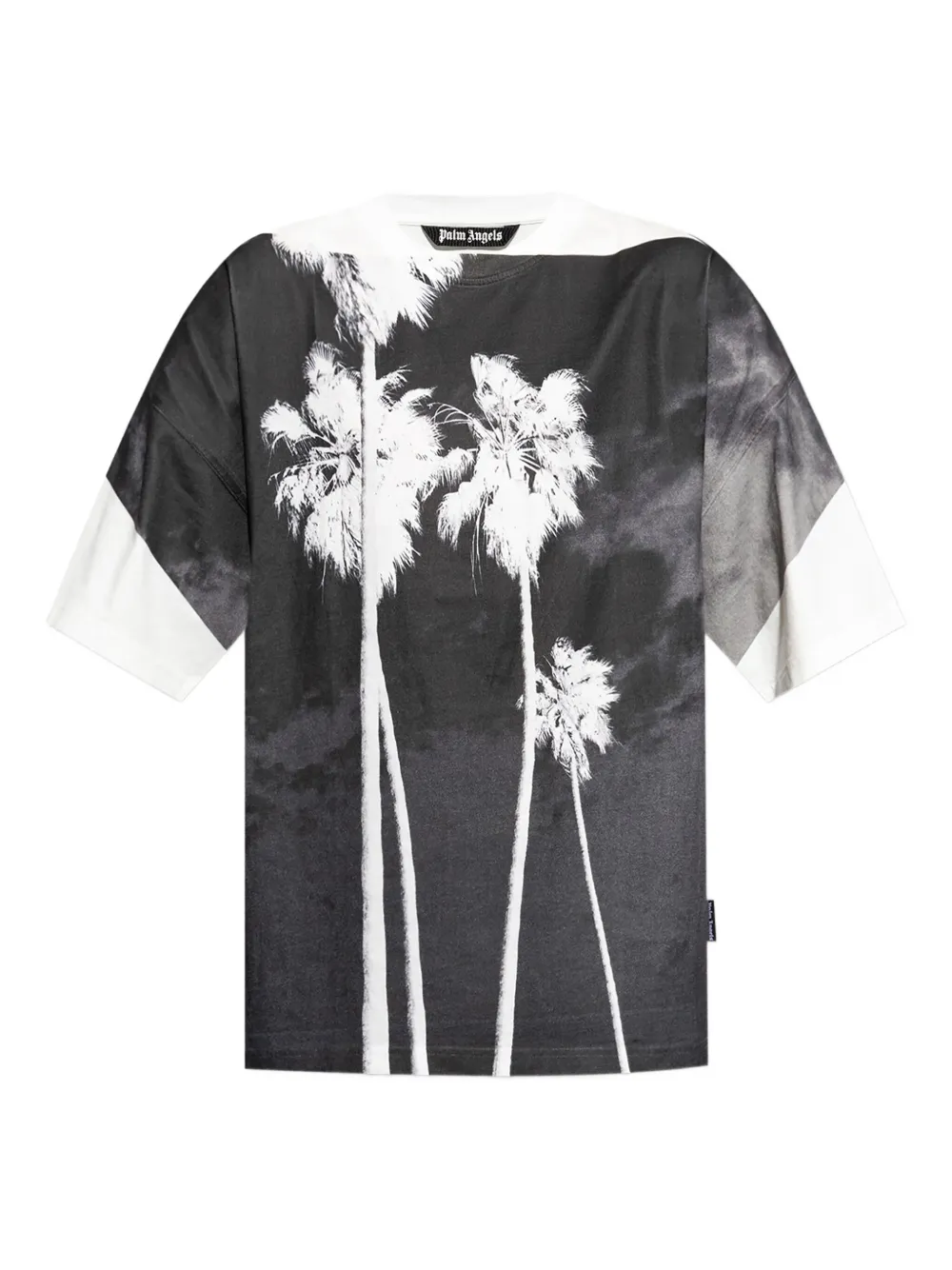 Palm Angels T-shirt met palmprint Zwart