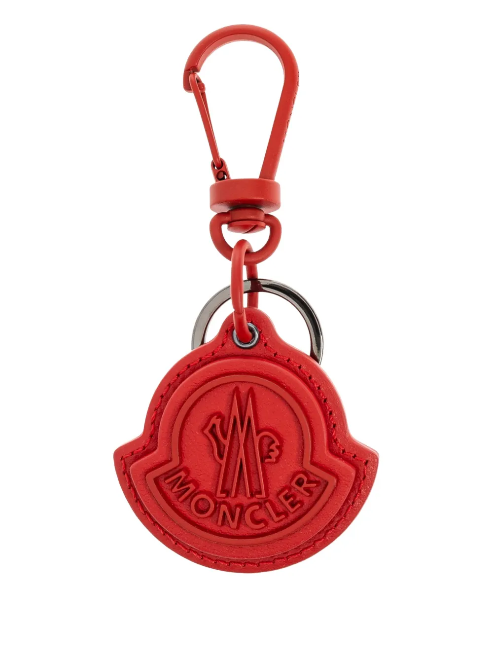 Moncler Logo-embossed Leather Keyring