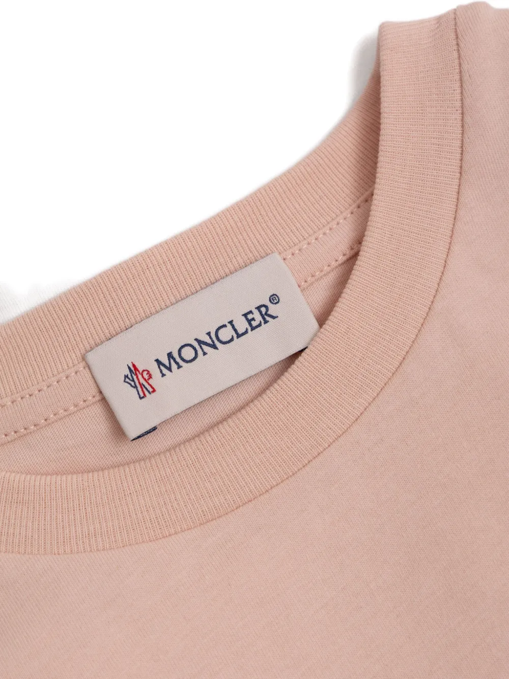 Moncler Enfant Drie katoenen T-shirts met logopatch Wit