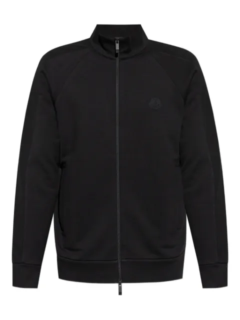 Moncler logo-patch zip-up sweatshirt