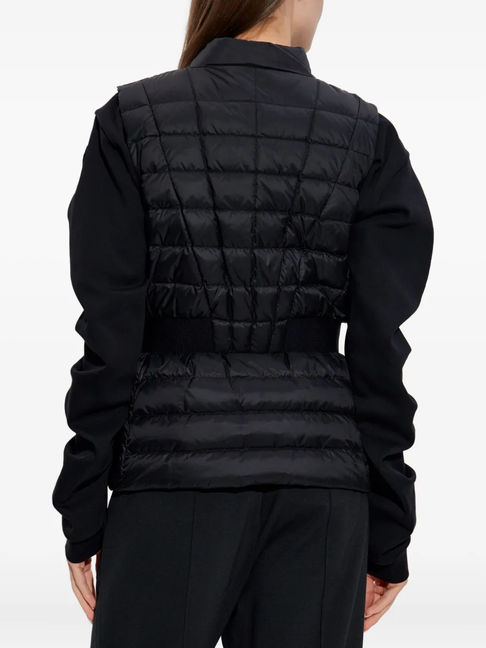 Moncler Valmarie gewatteerde mouwloze bodywarmer Zwart