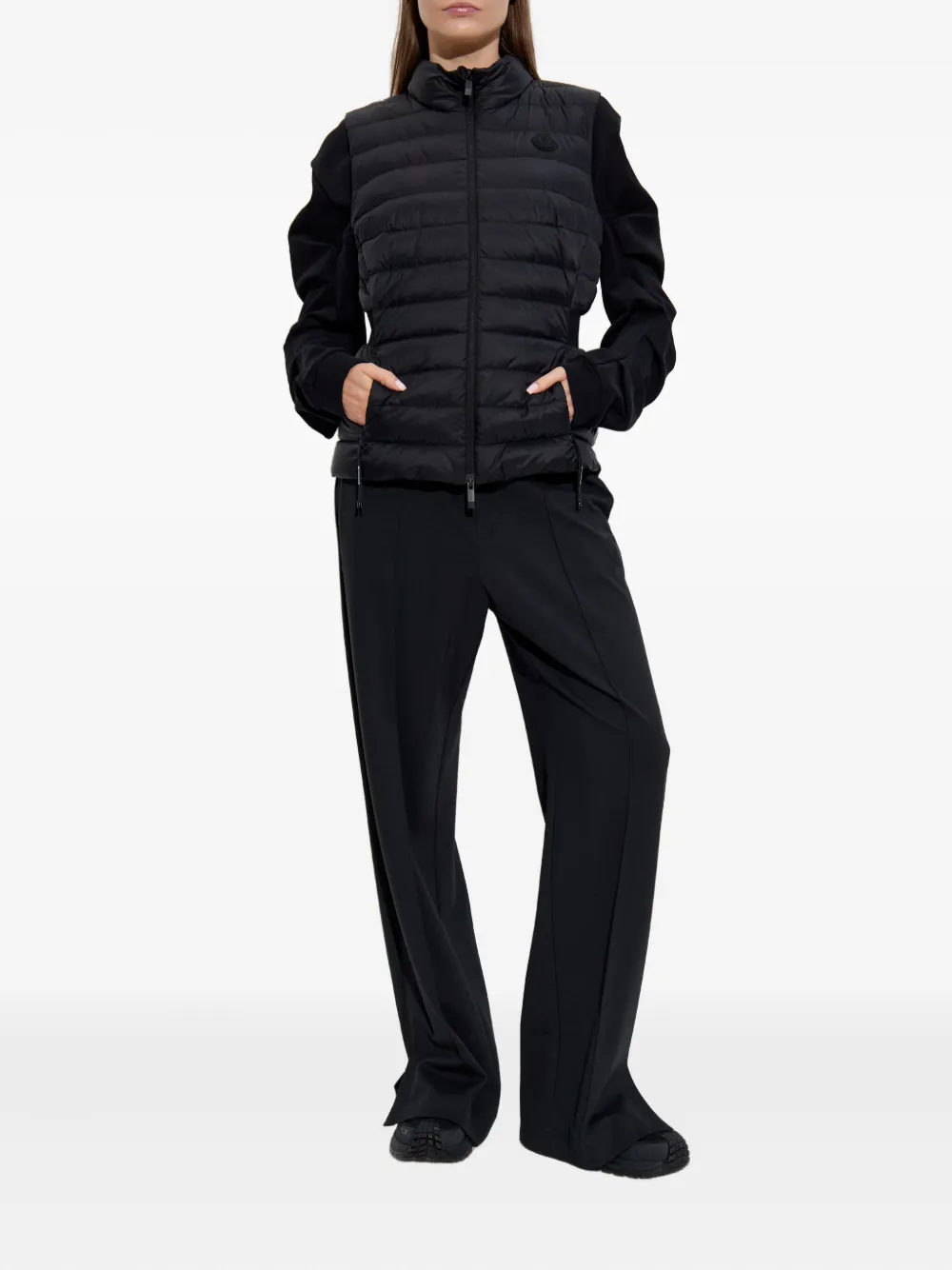 Moncler Valmarie gewatteerde mouwloze bodywarmer Zwart