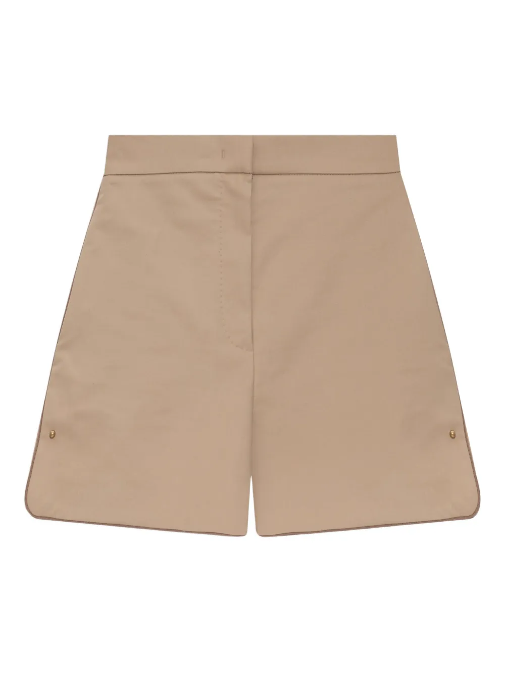 Max Mara Orbita Side-seam Detail Shorts In Brown