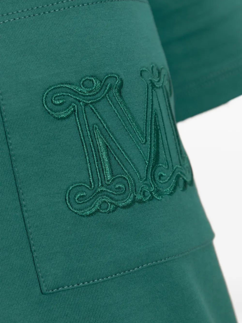 Max Mara T-shirt met geborduurd logo Groen