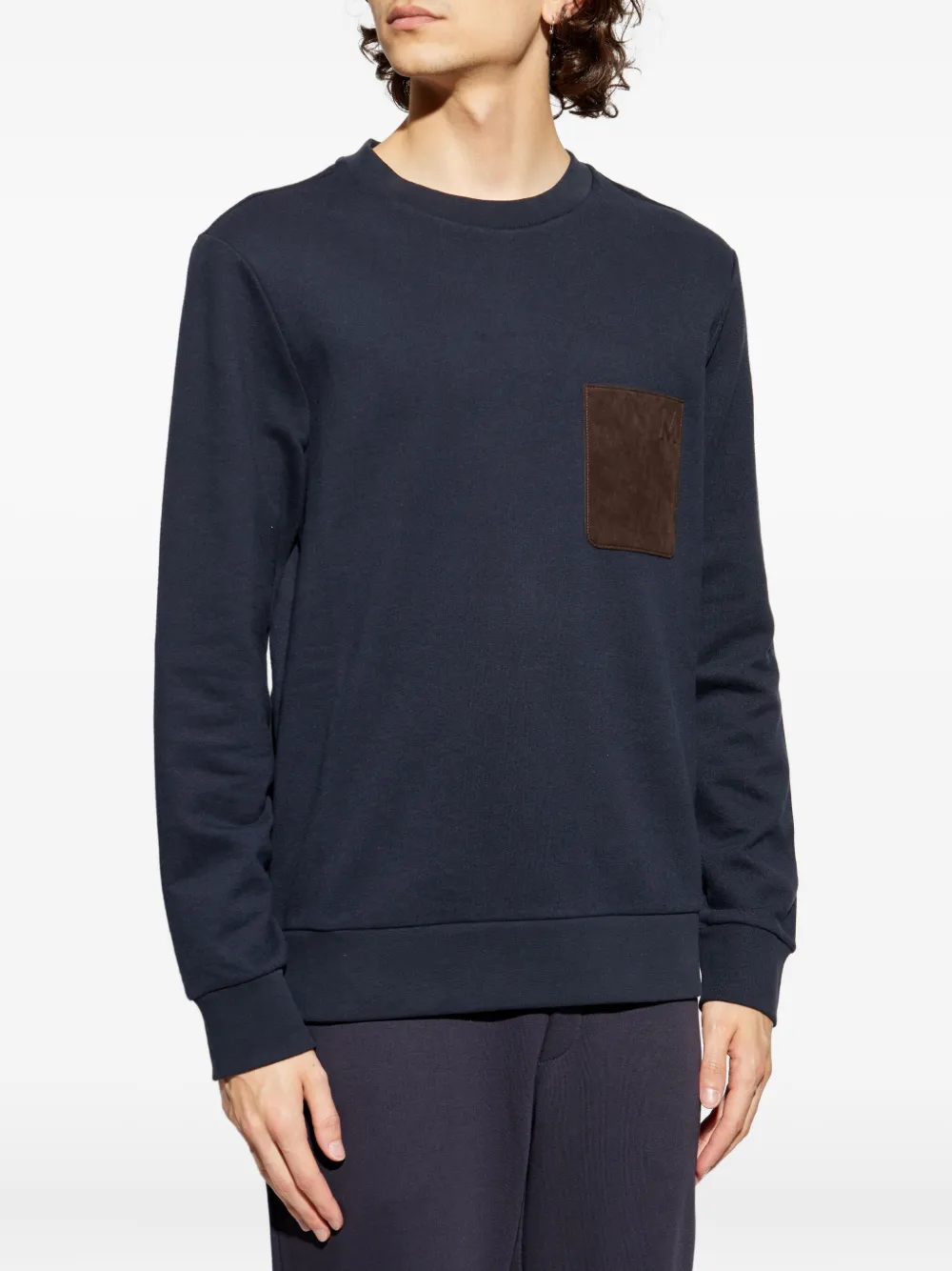 Moncler Sweater met opgestikte zak Blauw