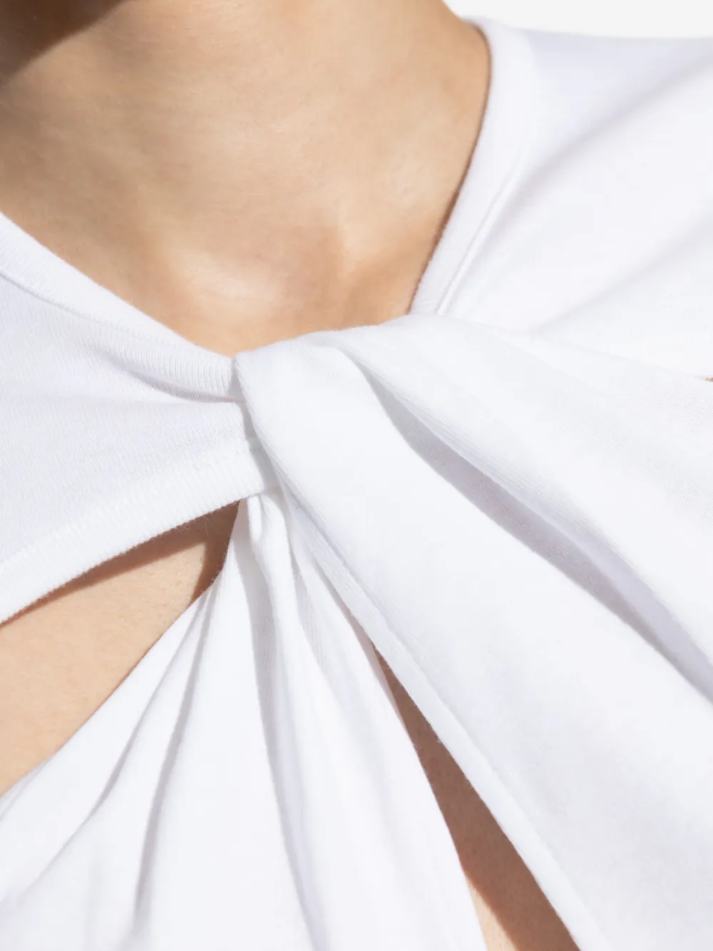 Coperni Top met gedraaid detail en korte mouwen Wit