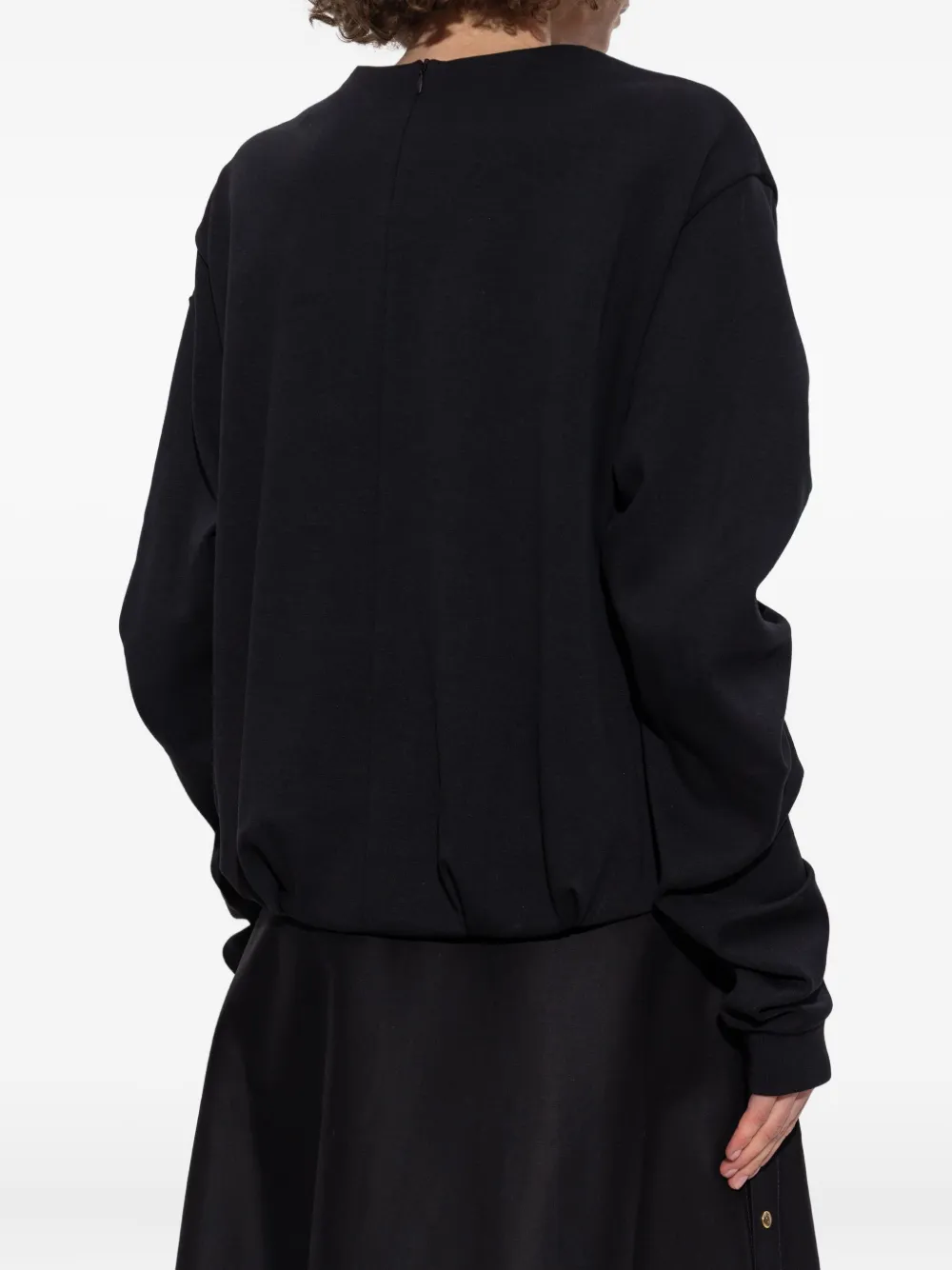 Moncler Sweater met gesmockte cuffs Zwart