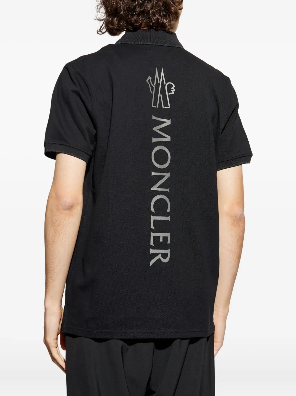 Moncler Poloshirt met logopatch Zwart