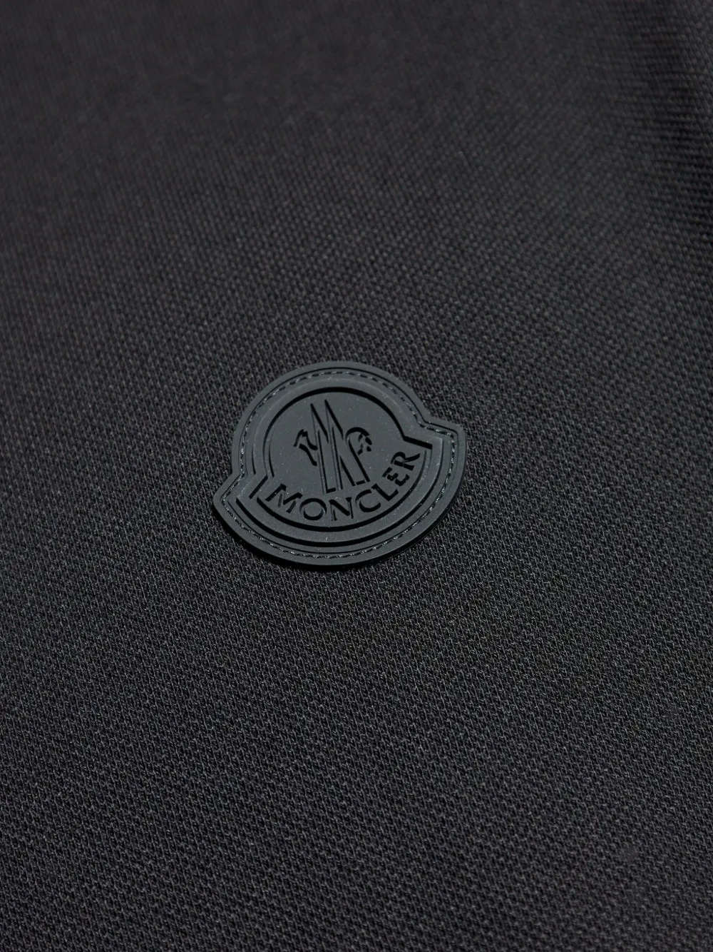 Moncler Poloshirt met logopatch Zwart