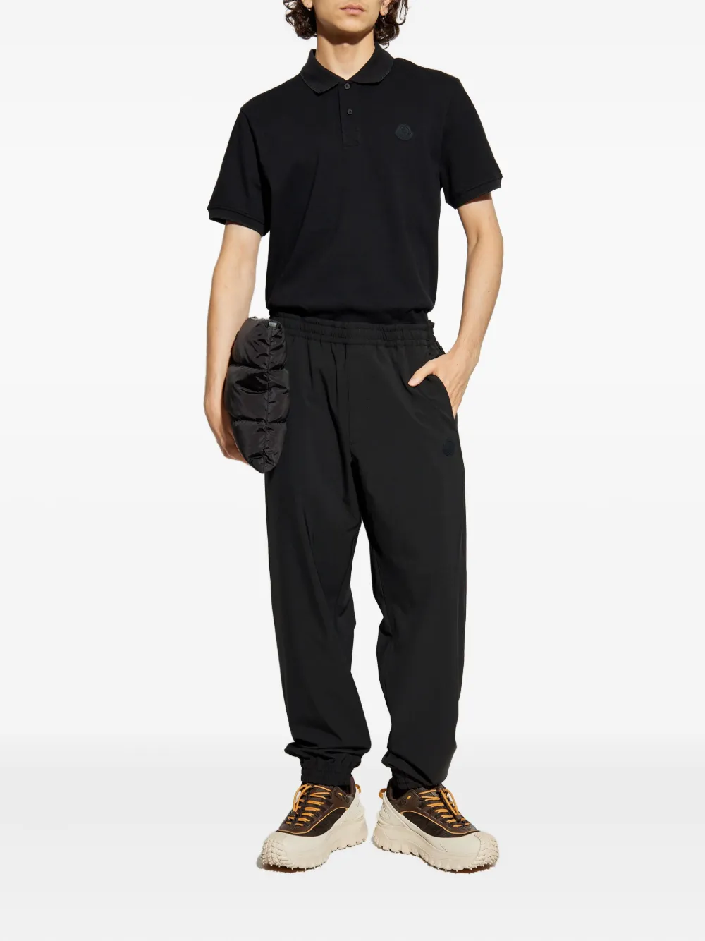 Moncler Poloshirt met logopatch Zwart