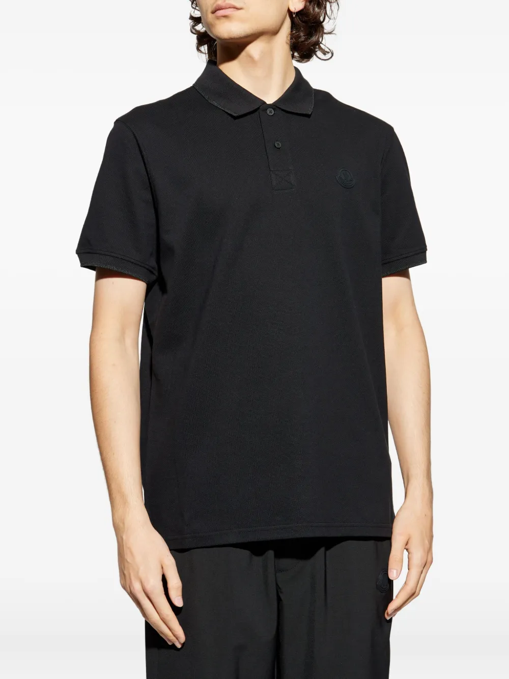 Moncler Poloshirt met logopatch Zwart