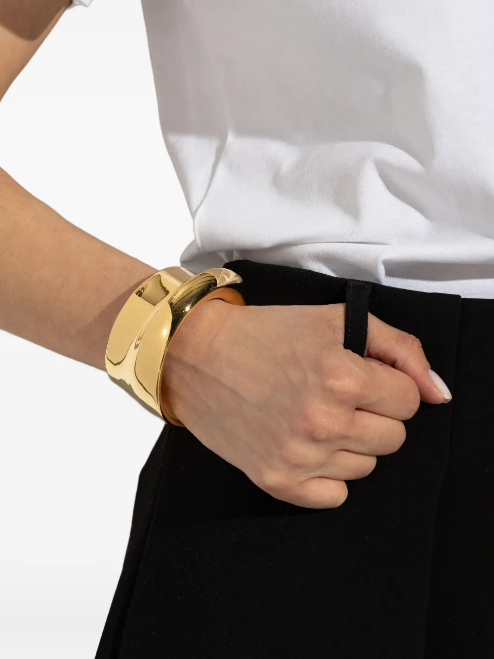 Jacquemus سوار ذهب منحني | Image 2