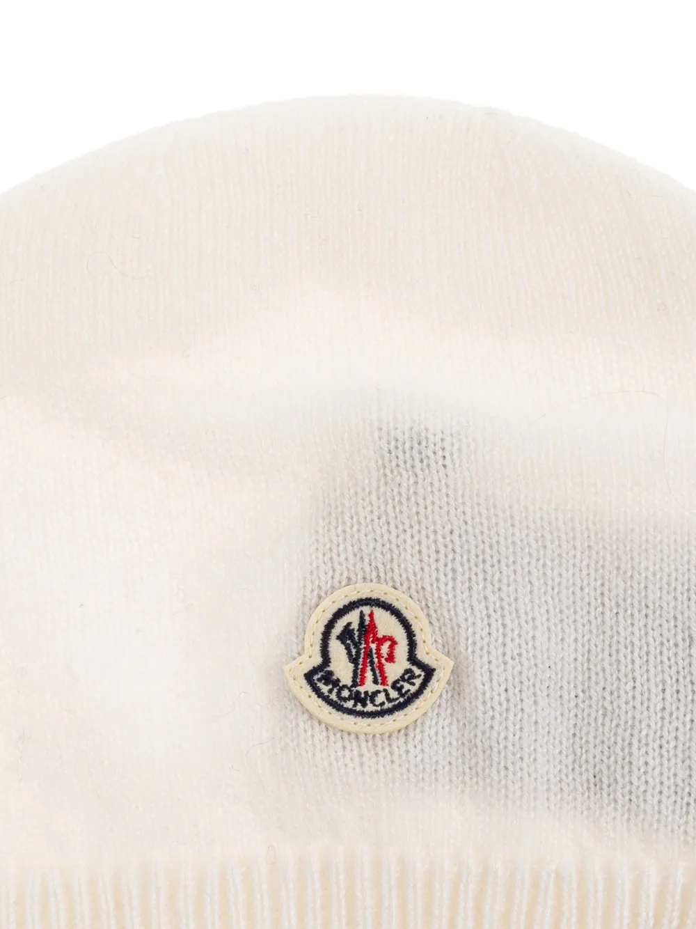 Moncler Enfant Kasjmier hoed met logopatch Wit