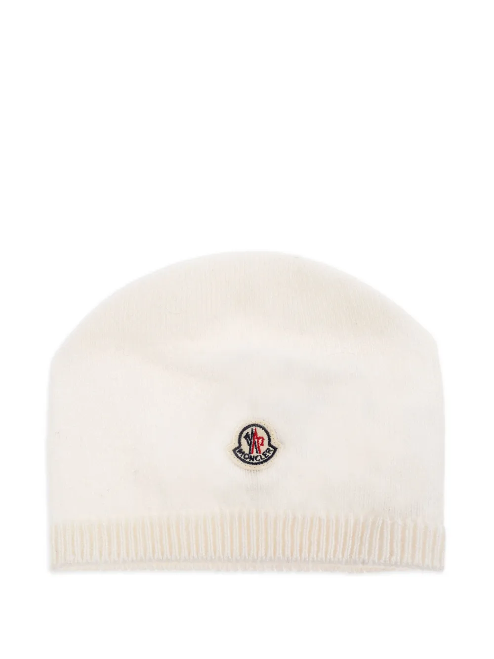 Moncler Enfant Kasjmier hoed met logopatch Wit