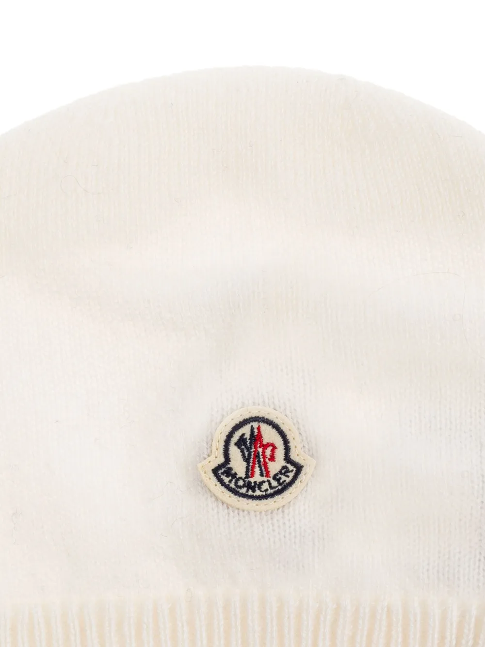  Moncler Enfant Gorro Con Parche Del Logo - Blanco 