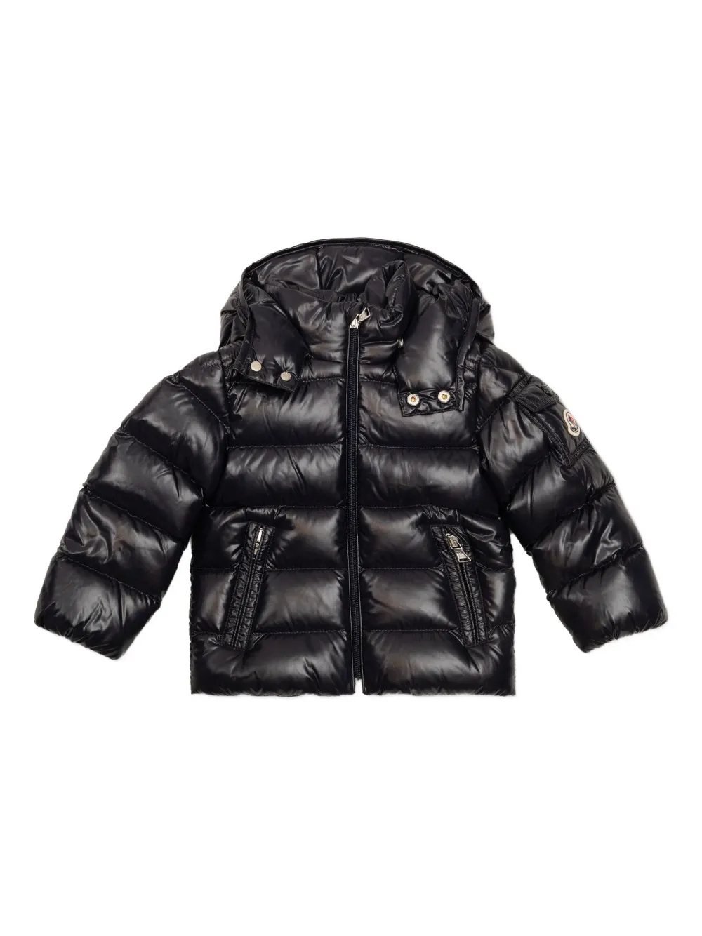 Moncler Enfant Maya gewatteerd jack met capuchon Blauw