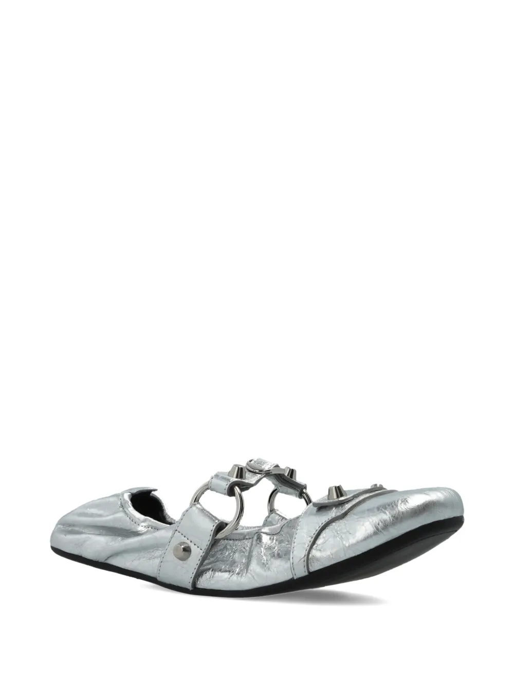 Balenciaga City ballerina's met ringdetail en studs Zilver