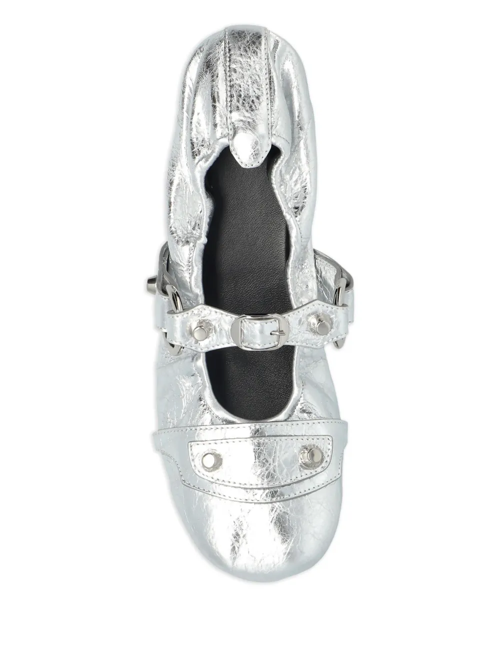 Balenciaga City ballerina's met ringdetail en studs Zilver