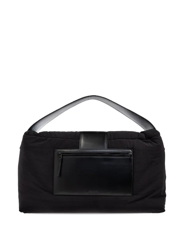 Jacquemus leather-trimmed Padded Tote Bag | Black | FARFETCH