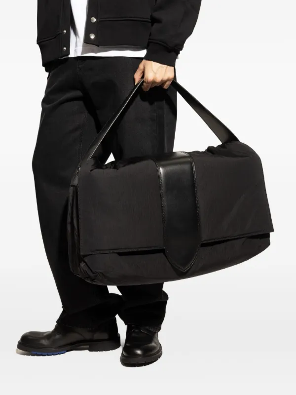 Jacquemus leather-trimmed Padded Tote Bag | Black | FARFETCH