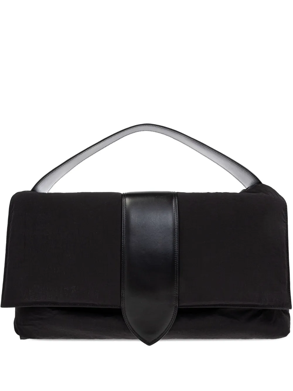 Jacquemus leather-trimmed padded tote bag Zwart