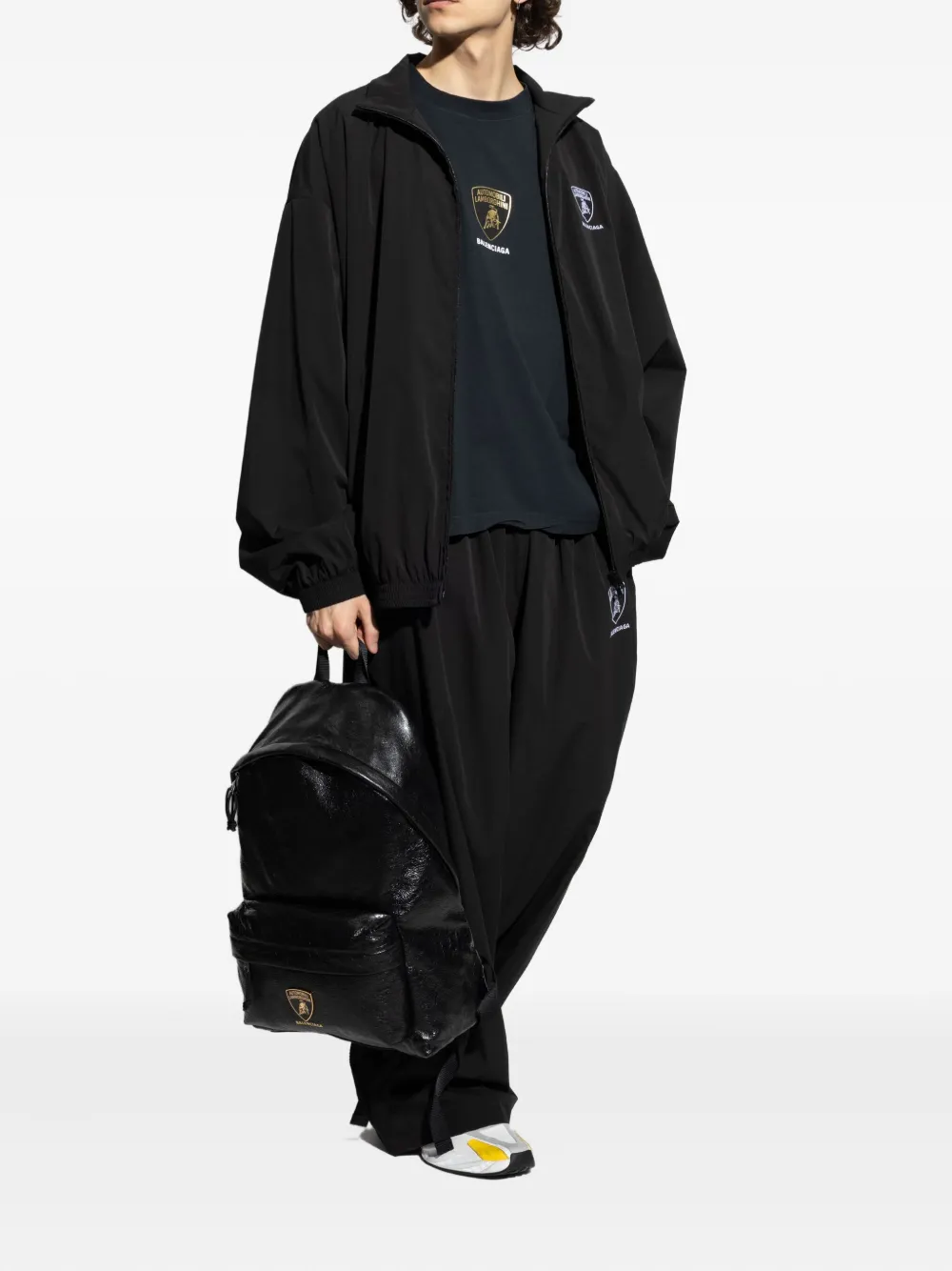 Balenciaga x Automobili Lamborghini T-shirt met logoprint Zwart