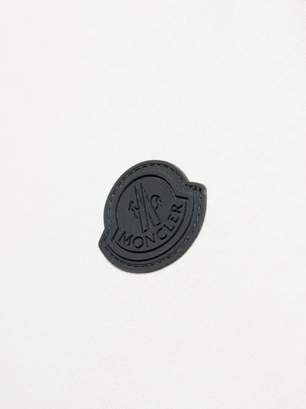 Moncler T-shirt met logopatch en lange mouwen Wit